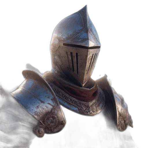 sword, robot, mask, staff, 3d render, concept art, fantasy art, photorealistic transparent PNG cut-out