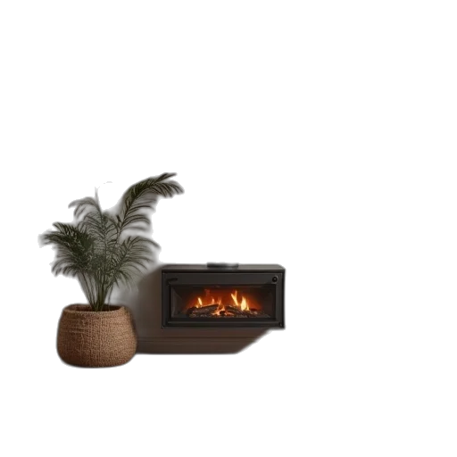 furniture, 3d render, fire, earth tones, homeostar, compatible, digital, thermostar transparent PNG cut-out