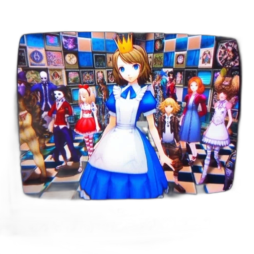 dress, crown, 3d render, anime, concept art, fantasy art, scene, features transparent PNG cut-out