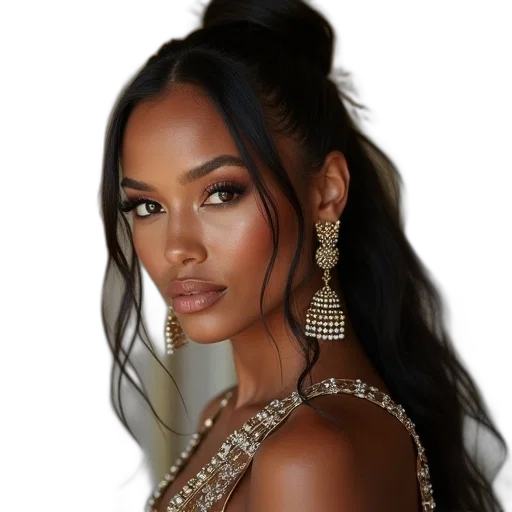 jewelry, face, hair, crown, photorealistic, cartoon, fantasy art, concept art transparent PNG cut-out