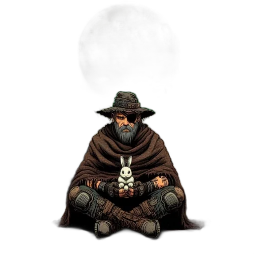 staff, mask, hat, face, pixel art, concept art, fantasy art, comic book art transparent PNG cut-out