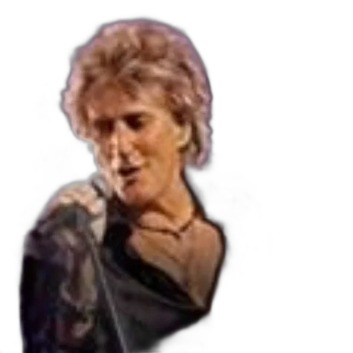 face, hair, jacket, musician, spiky, performs, stage, holding transparent PNG cut-out