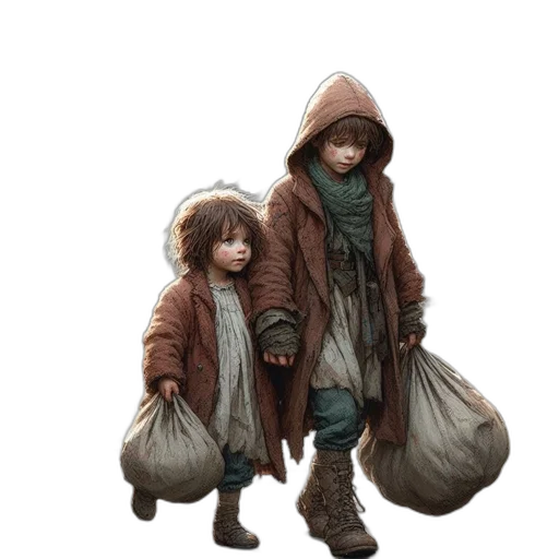 jacket, concept art, photorealistic, fantasy art, 3d render, snow, earth tones, dilapidated transparent PNG cut-out