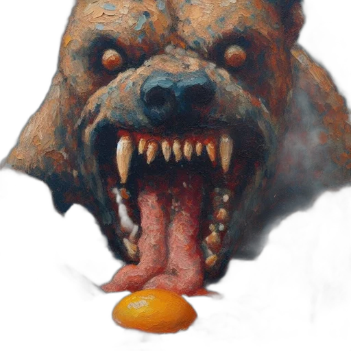food, creature, animal, face, concept art, photorealistic, fantasy art, oil painting transparent PNG cut-out