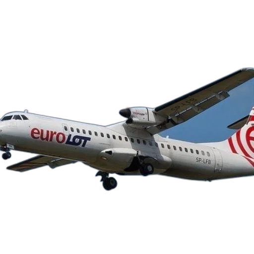 eurolot, airplane, flight, blue, sky, background transparent PNG cut-out