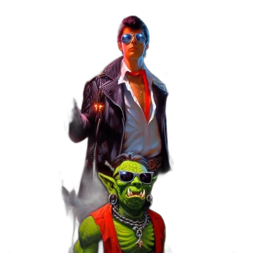 jacket, concept art, comic book art, pixel art, cyberpunk, neon lights, outer space, neon transparent PNG cut-out