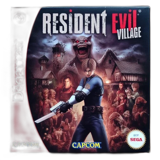 concept art, 3d render, resident, evil, village, box, art, shows transparent PNG cut-out