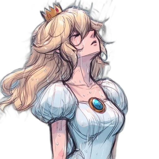 crown, dress, watercolor, concept art transparent PNG cut-out