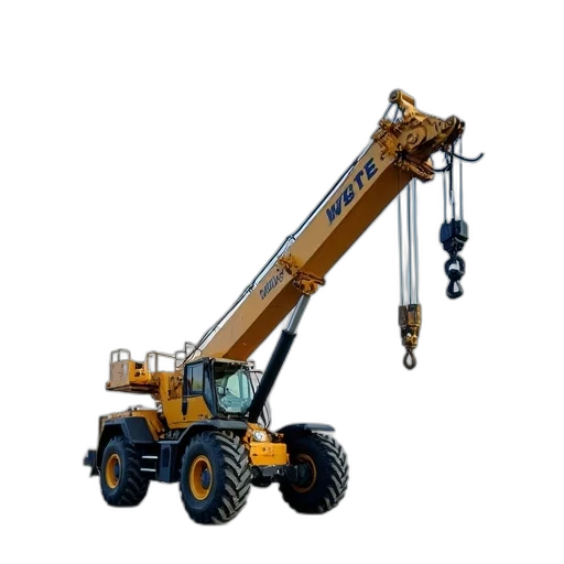 staff, weapon, yellow, construction, crane, black, cab, large transparent PNG cut-out