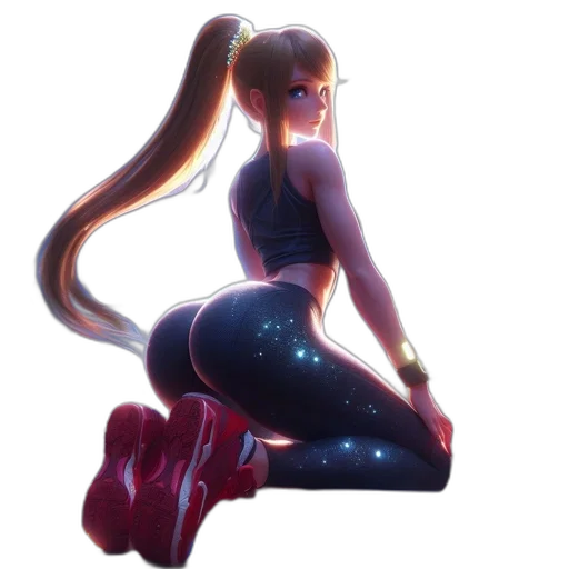 dress, concept art, anime, pixel art, 3d render, neon lights, neon, animated transparent PNG cut-out