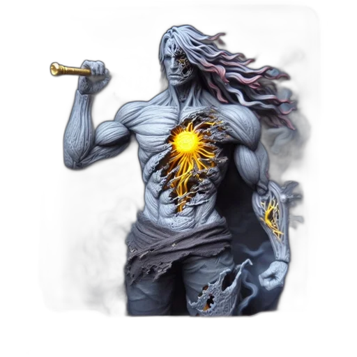 jewelry, concept art, fantasy art, 3d render, comic book art, fire, stone, sculpture transparent PNG cut-out