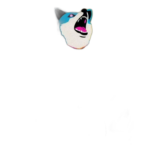 mask, hat, face, staff, 3d render, cartoon, concept art, vaporwave transparent PNG cut-out