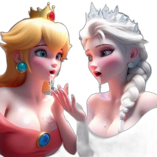 crown, 3d render, concept art, fantasy art, photorealistic, snow, fire, two transparent PNG cut-out