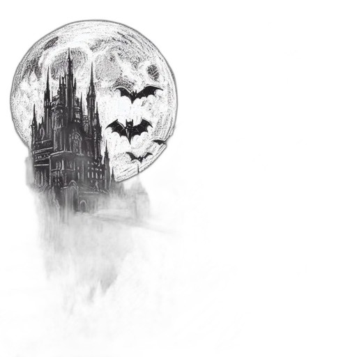 mask, concept art, fantasy art, comic book art, watercolor, fog, monochrome, moonlit transparent PNG cut-out