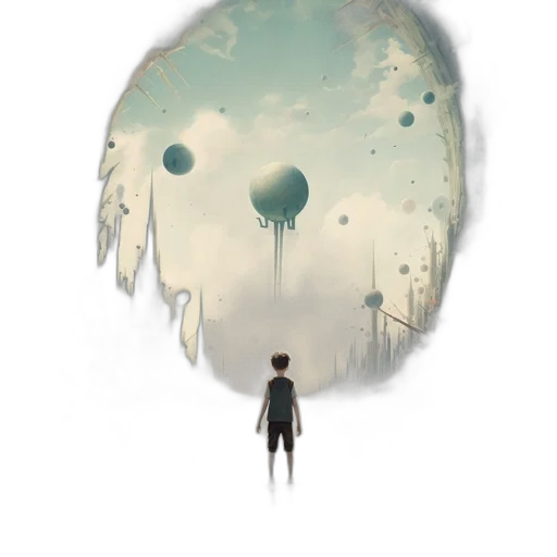 creature, umbrella, concept art, fantasy art, watercolor, 3d render, fog, underwater transparent PNG cut-out