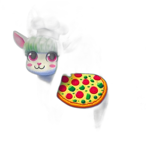 food, concept art, 3d render, pixel art, fantasy art, pastel, fantastical, creature transparent PNG cut-out