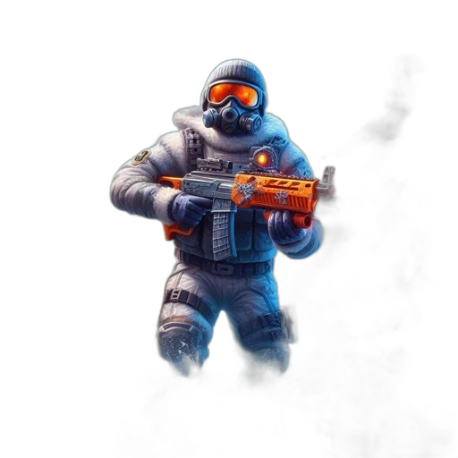 weapon, jacket, robot, staff, concept art, pixel art, 3d render, fantasy art transparent PNG cut-out