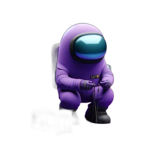 robot, jacket, staff, creature, 3d render, concept art, cyberpunk, cartoon transparent PNG cut-out