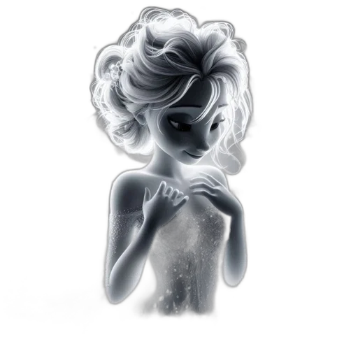 jewelry, face, dress, crown, concept art, cartoon, pencil sketch, fantasy art transparent PNG cut-out