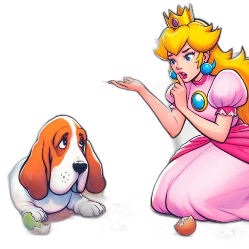 crown, dress, animal, staff, concept art, pixel art, cartoon, fantasy art transparent PNG cut-out