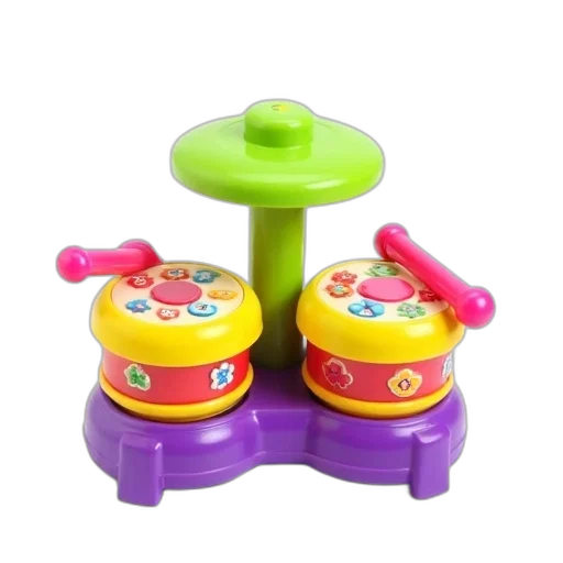 furniture, jewelry, 3d render, colorful, children, toy, drum, set transparent PNG cut-out