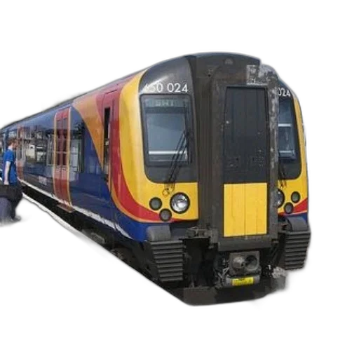3d render, photorealistic, colorful, train, number, 450, 024, front transparent PNG cut-out