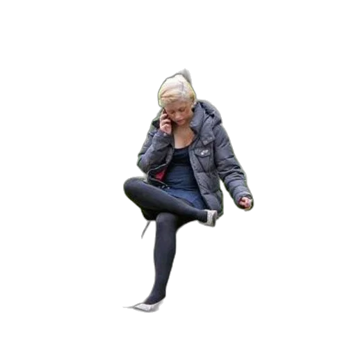 jacket, shoes, creature, staff, 3d render, concept art, woman, gray transparent PNG cut-out