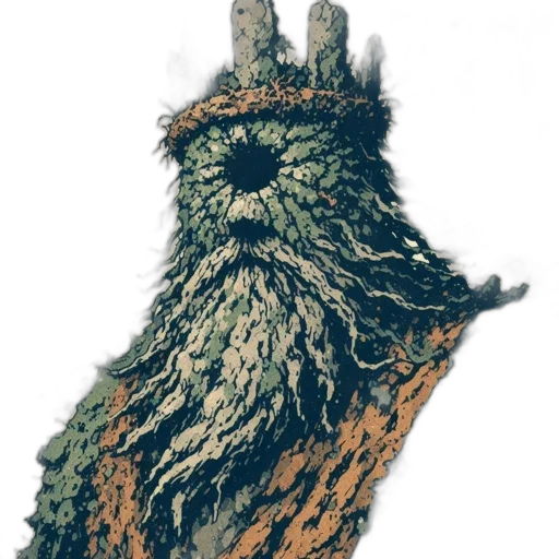 tree, crown, face, dragon, concept art, fantasy art, 3d render, pixel art transparent PNG cut-out