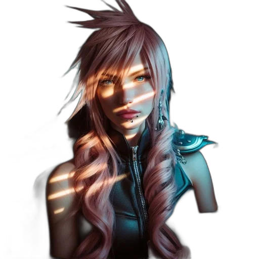 mask, hair, face, robot, cyberpunk, fantasy art, concept art, 3d render transparent PNG cut-out