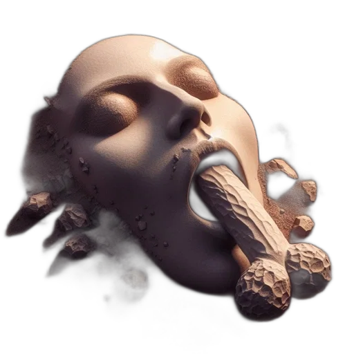 mask, face, creature, dragon, concept art, 3d render, fantasy art, photorealistic transparent PNG cut-out