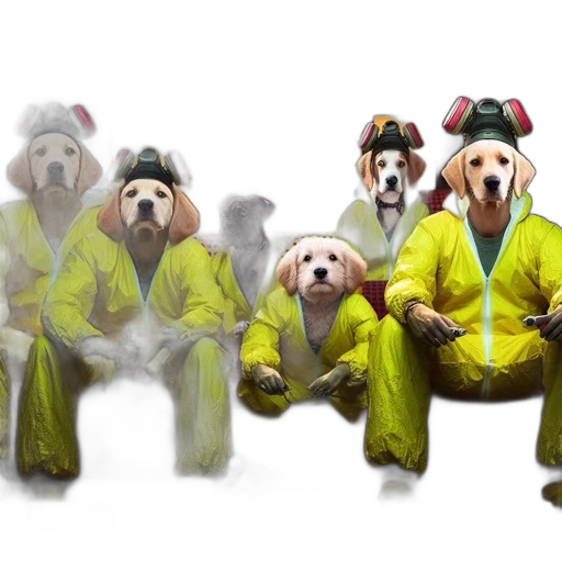 staff, concept art, dogs, dressed, like, breaking, bad, characters transparent PNG cut-out
