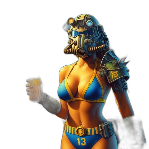 robot, mask, creature, concept art, 3d render, fantasy art, comic book art, golden transparent PNG cut-out