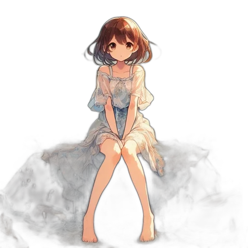 dress, creature, crown, flower, pixel art, concept art, watercolor, anime transparent PNG cut-out