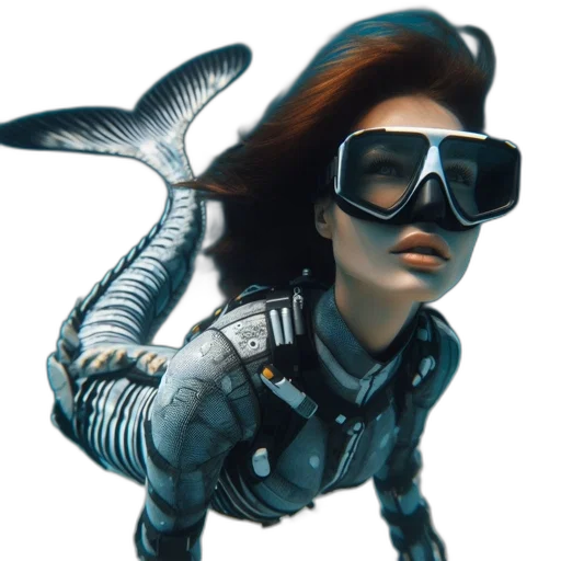 robot, creature, animal, staff, concept art, cyberpunk, fantasy art, 3d render transparent PNG cut-out