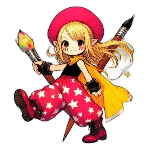 staff, weapon, sword, hat, pixel art, cartoon, anime, fantasy art transparent PNG cut-out