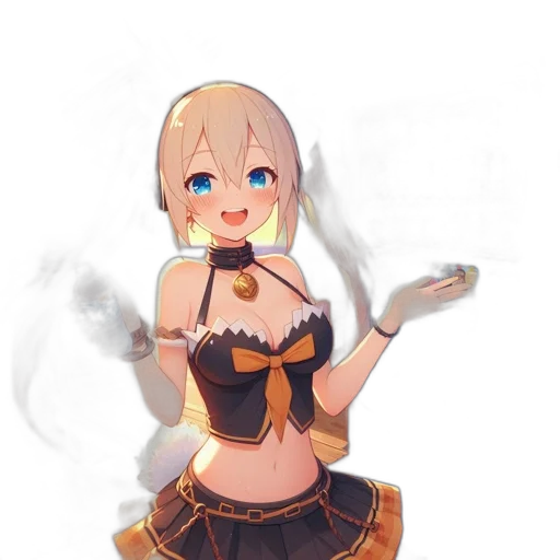 dress, staff, robot, weapon, anime, fantasy art, concept art, 3d render transparent PNG cut-out