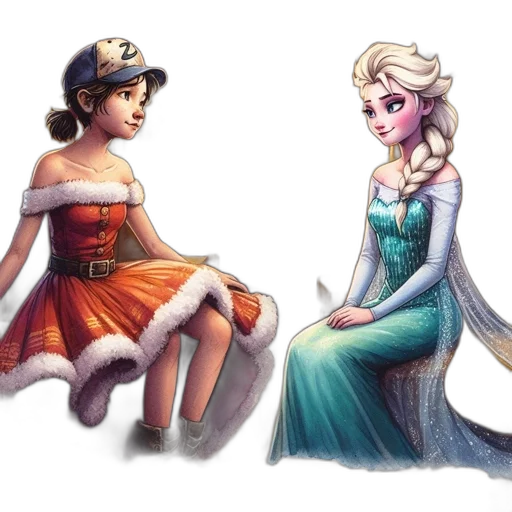 dress, concept art, fantasy art, watercolor, 3d render, snow, fire, underwater transparent PNG cut-out