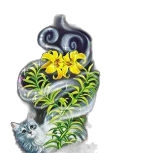 flower, jewelry, fantasy art, photorealistic, watercolor, concept art, book, cover transparent PNG cut-out