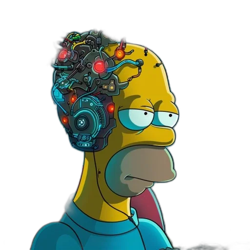 mask, robot, hat, crown, cyberpunk, cartoon, concept art, pixel art transparent PNG cut-out