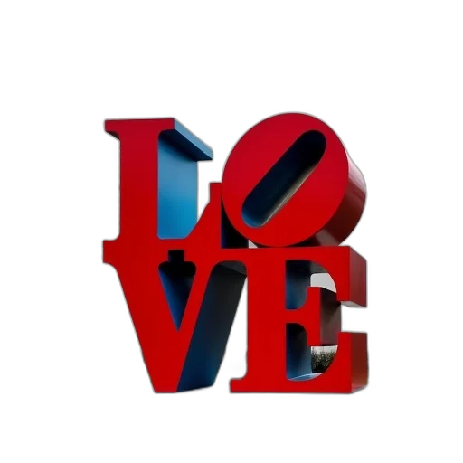 3d render, love, sculpture, front, cleveland, museum, art transparent PNG cut-out