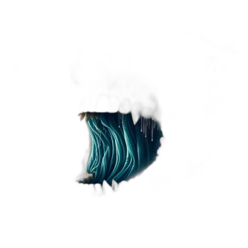 hair, crown, umbrella, mask, concept art, 3d render, vaporwave, photorealistic transparent PNG cut-out