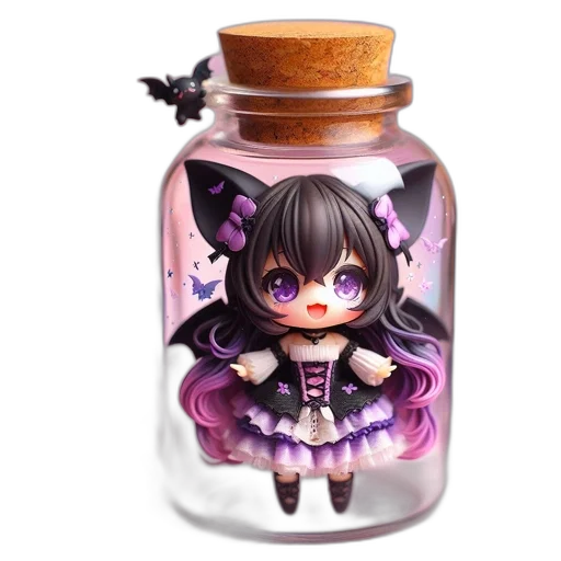 bottle, dress, food, weapon, anime, pixel art, 3d render, fantasy art transparent PNG cut-out