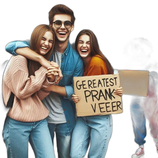 jacket, photorealistic, concept art, 3d render, three, youths, laugh, together transparent PNG cut-out