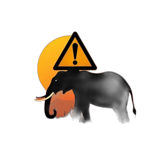 animal, concept art, 3d render, warning transparent PNG cut-out