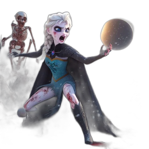 staff, creature, concept art, fantasy art, comic book art, 3d render, outer space, fire transparent PNG cut-out
