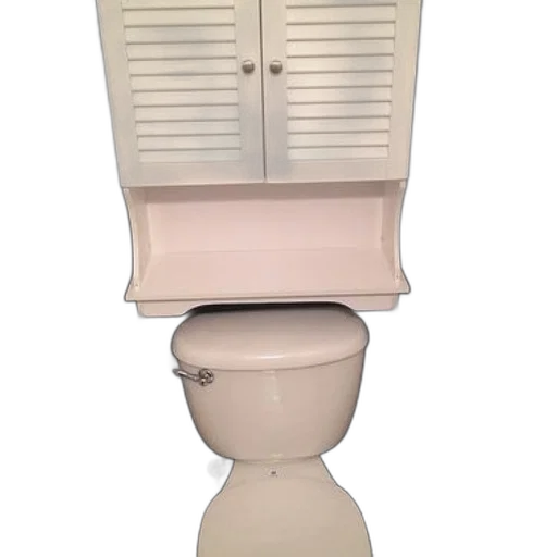 furniture, robot, white, bathroom, cabinet, shutters, sits, above transparent PNG cut-out