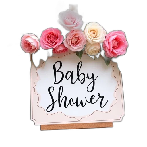 example, flower, bouquet, baby, shower, sign transparent PNG cut-out