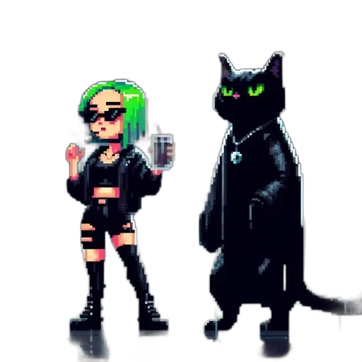 jacket, pixel art, cyberpunk, concept art, comic book art, neon lights, outer space, neon transparent PNG cut-out