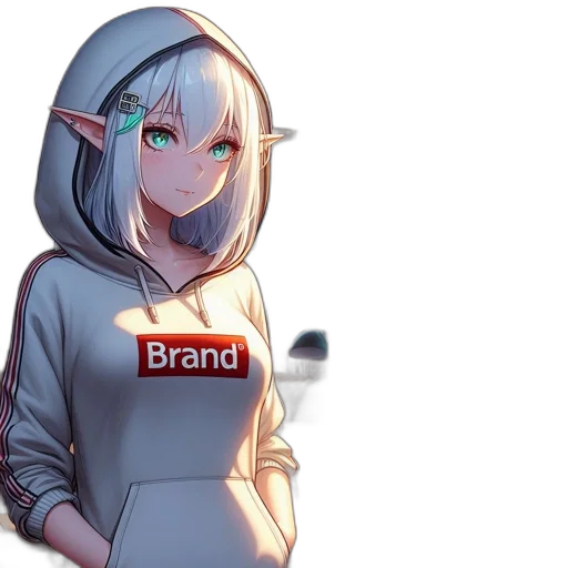 jacket, dress, robot, staff, anime, pixel art, concept art, 3d render transparent PNG cut-out
