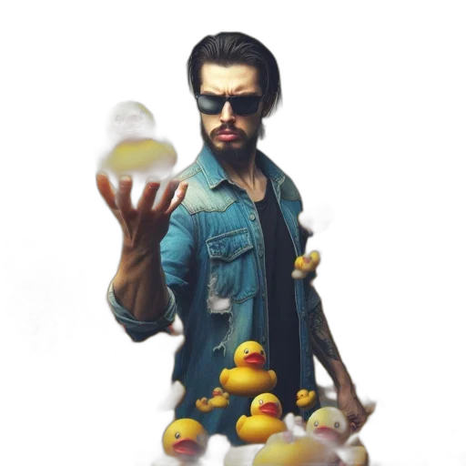 food, jacket, bottle, concept art, pixel art, photorealistic, 3d render, man transparent PNG cut-out